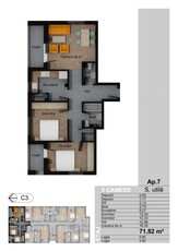 Apartament 3 Camere, 72mp, Decomandat, Zona Sesul De Sus