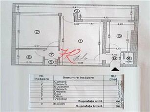 Vanzare apartament 2 camere Stefan cel mare, bloc consolidat