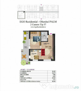 Ap 2 Camere - Oltenitei Palm - Parc