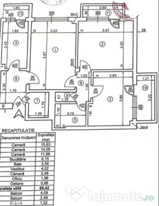 Apartament 3 camere bloc Perla Dorobanti