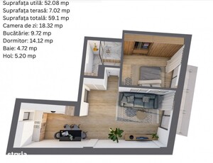 ‼️VÂNZARE Apartament 2 camere / Parcare subterană inclusă / TVA inclus