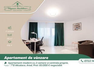 Apartament modern cu 2 camere si centrala proprie, zona 700 Micalaca,