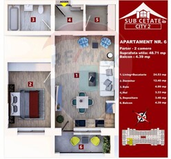 COMISION 0% Apartament Nou Cu 2 Camere De Vanzare