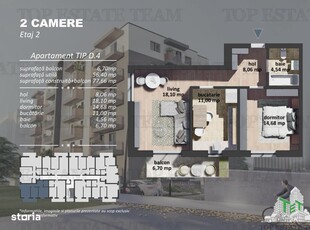 Grand Arena | Apartament 2 camere | 56,40mp