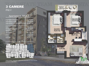 Grand Arena | Apartament 3 camere | 66.81mp