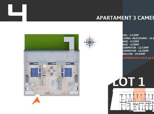 Apartament spațios cu 3 camere în zona Chitila