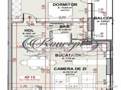 Apartament spatios in proiect imobiliar in zona Somesului