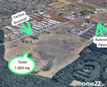 Teren intravilan de vanzare 1.800 mp Pipera/Voluntari