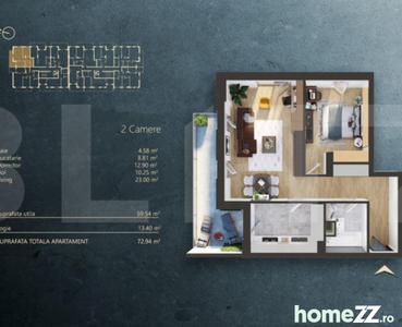 Apartament 2 camere intr-un Ansamblu rezidential Premium