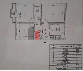 APARTAMENT 3CAMERE FAT FRUMOS