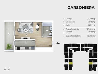 Garsoniera spatioasa in complex cu Piscina Popesti metrou 8min