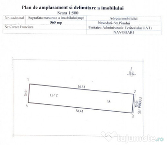 Navodari, teren 565 mp situat intre vile