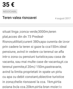 Teren Valea rasnoavei