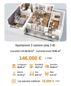 Apartament superb 3 camere | Dumbravita | Kaufland
