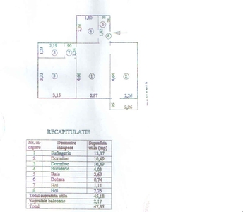 3 camere Micro 21 etaj 2