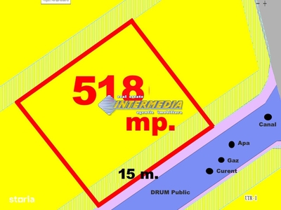 Teren intravilan 518 mp cu toate utilitatile Alba Iulia