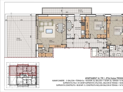 Inchiriere apartament 3 camere Berceni | Bloc nou