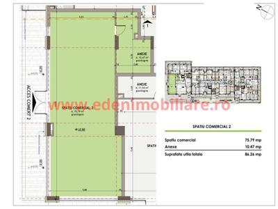 Spatiu Comercial de vanzare in Cluj, zona Gheorgheni, 215650 eur