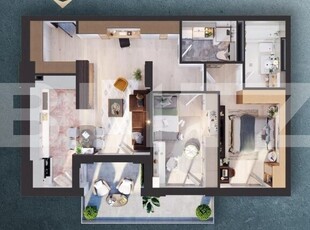 Apartament de 3 camere, 80.68 mp, cartier Iris