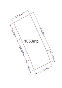 Teren 1050 mp - Contruibil - Front 19,5 ml | Utilitati | Asfalt | Zona