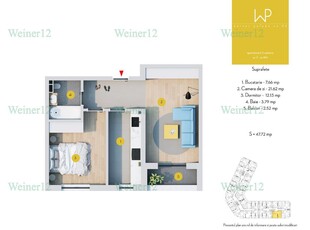 Apartament 2 camere Decomandat Militari Residence Stradal Weiner2