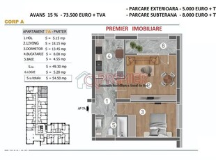 Gaminvest Apartament nou cu 2 camere si loc de parcare,Oradea V3795G