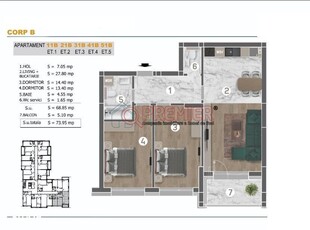 Apartament 2 camere, bloc finalizat, TVA inclus, finisaje moderne