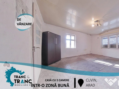 Casă cu 2 camere într-o zonă bună, în Cuvin(ID:29344)