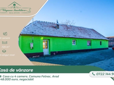 Casa cu 4 camere, Comuna Felnac, Arad