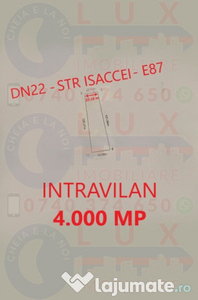 ID 7288 Teren intravilan cu front la Strada Isaccei-DN22-E87