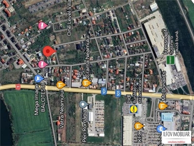 Lot 765mp Balotesti central, autorizatie si proiect casa, utilitati