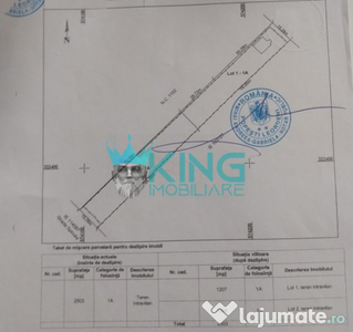 Teren 1200mp |Deschidere 15ml|Proiect+ A.C. casa P+M pe stru