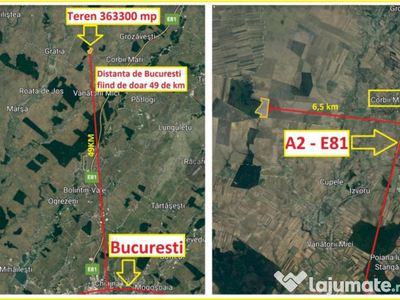 Teren 36,3 Ha | Dambovita - Vadu Stachii - Corbii Mari