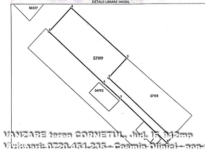 VANZARE teren 912mp, com CORNETU, jud. IF, deschidere 18mp