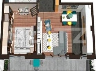 Apartament 2 camere, 52 mp, zona exclusivista Floresti