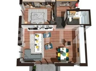 Apartament 2 camere, 63 mp, zona exclusivista Floresti