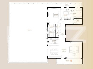 Apartament 4 camere, 139,36 mp + terasa 228,31 mp, zona Vivo