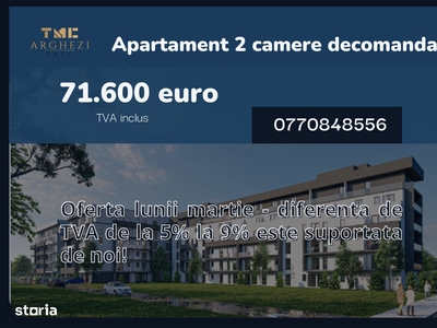 Ultimul apartament de 2 camere decomandat din complex! Prinde oferta!!