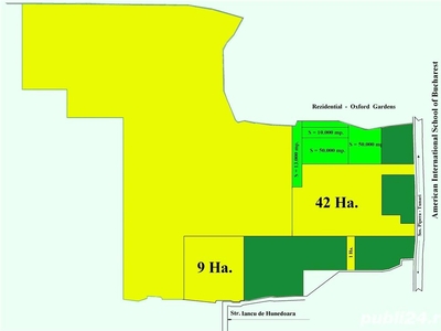 BANEASA - Pipera - Str. Iancu de Hunedoara, vanzare 9 Ha. + 35 Ha. teren forestier