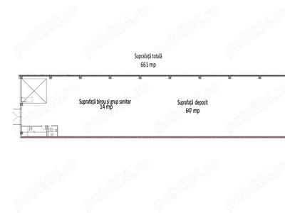 Spatiu industrial de inchiriat 661 m2 - 3.75 Eur m2