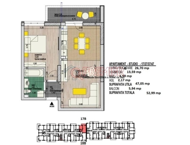 7 minute Metrou Aparatorii Patriei - 2 camere tip studio - 65367 euro