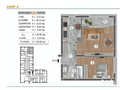 Apartament 2 Camere Sector 4 Zona Grand Arena 55mp