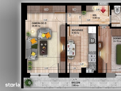 Apartament de 2 camere decomandat în zona Theodor Pallady