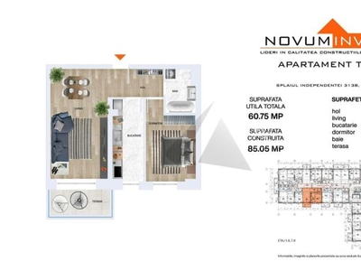 Vanzare apartament 2 camere - Novum Residence Splaiul Independentei