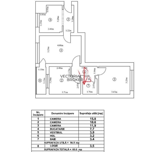 3 camere Crangasi Bd. Constructorilor 10 min Metrou de vanzare