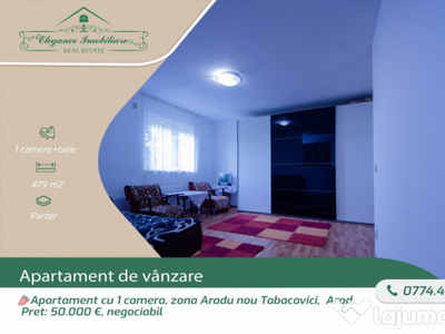 Apartament 1 camera, cu centrala proprie, zona Tabacovici Ar