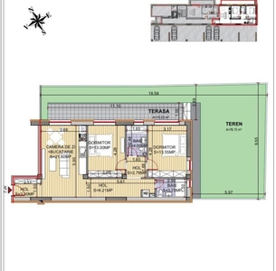 Apartament cu teren si gradina-Sos Oltenitei-Popesti Leordeni