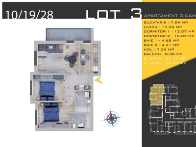 Ap 3 CAM CU LOC DE PARCARE GRATUIT-COMISION 0%!