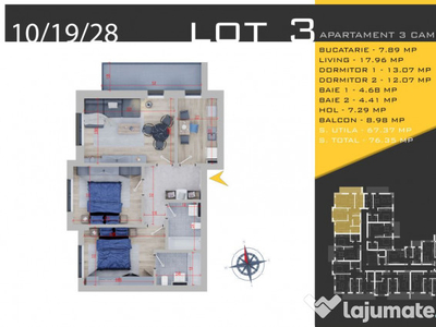 Ap 3 CAM CU LOC DE PARCARE GRATUIT-COMISION 0%!