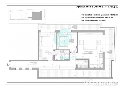 Apartament de 80 mp si TERASA DE 40 MP